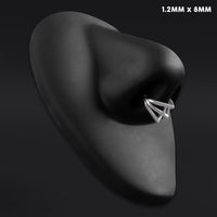 Septum empilé, argenté, en forme de goutte, titane ASTM F136