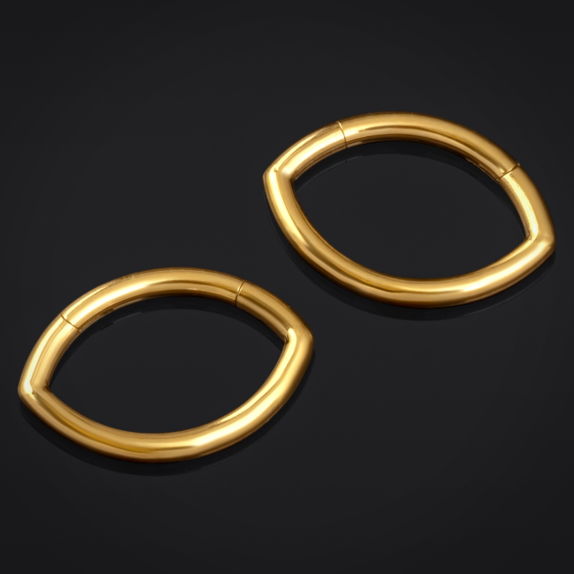 Oval Septum Clicker, Gold, Titanium, 1.2mm