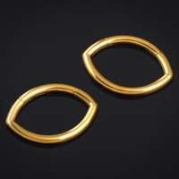 Septum clicker ovale, or, titane, 1.2mm