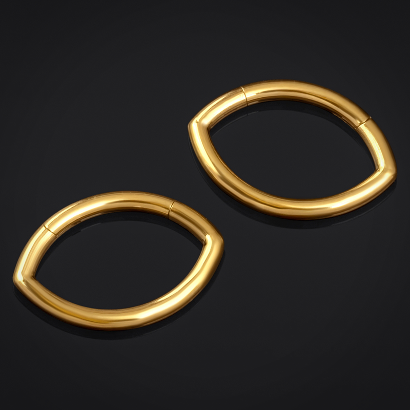 Septum clicker ovale, or, titane, 1.2mm