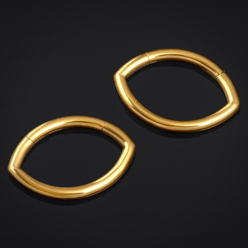 Oval Septum Clicker, Gold, Titanium, 1.2mm