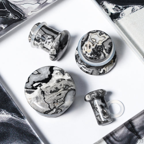 Picasso Jasper Single Flare Stone Plug / Gauge