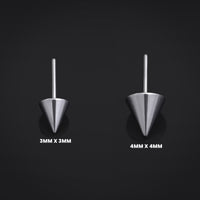 Embout conique sans filetage en titane argenté, embout de piercing, embout de labret