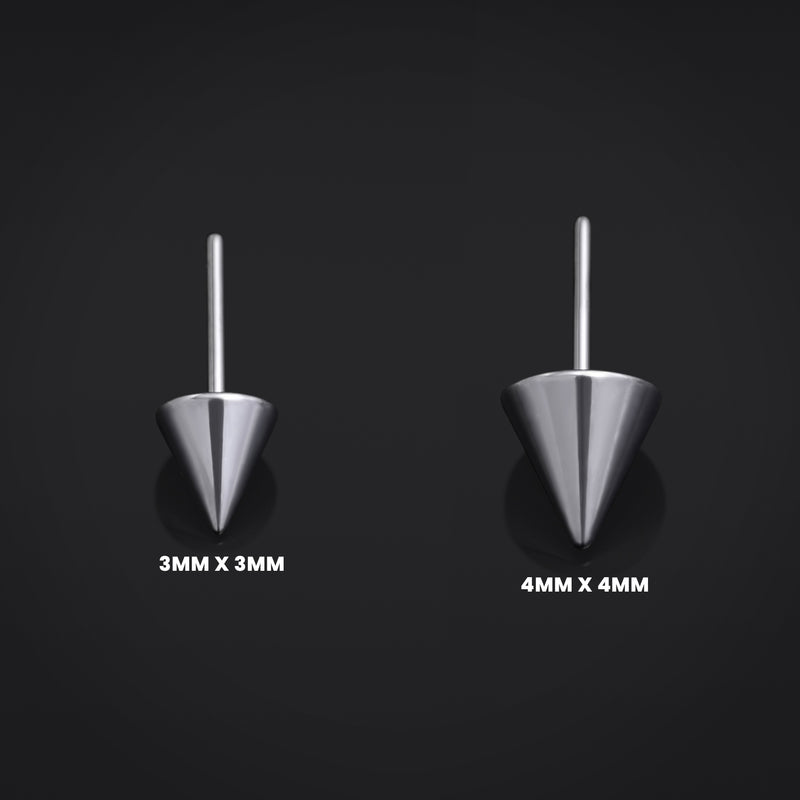 Embout conique sans filetage en titane argenté, embout de piercing, embout de labret