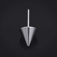 Embout conique sans filetage en titane argenté, embout de piercing, embout de labret