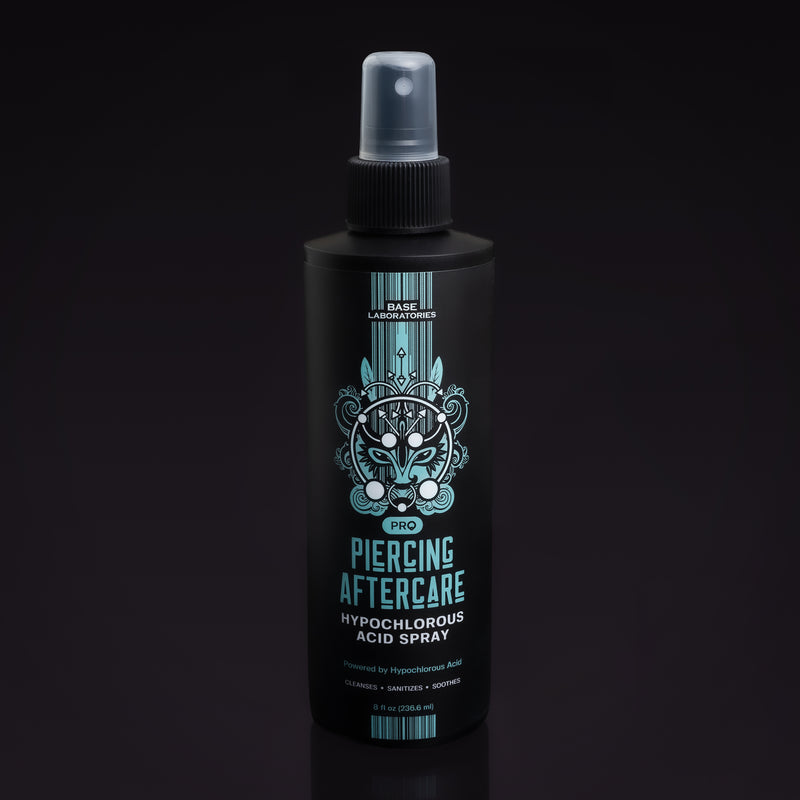 Base Laboratories Spray pour piercing à l’acide hypochloreux - Soin antibactérien pour piercings infectés