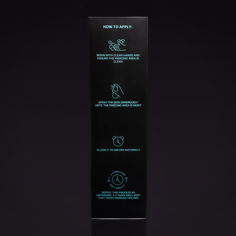 Base Laboratories Spray pour piercing à l’acide hypochloreux - Soin antibactérien pour piercings infectés