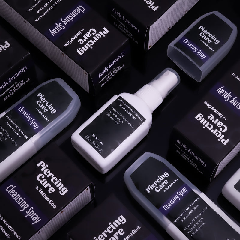 Tattoo Goo Spray nettoyant pour piercings - Spray salin pour piercings et soins post-piercing