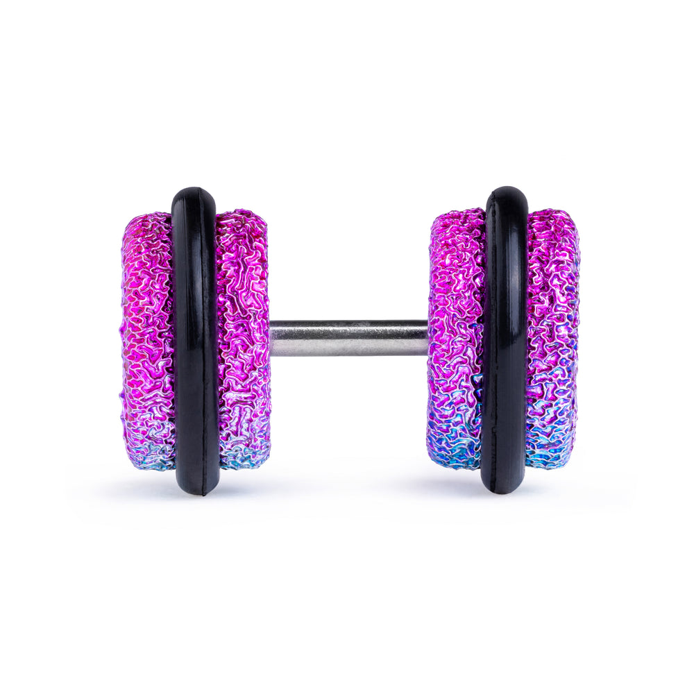 Fake plug/messgerät mit rosa und blauem glitzer