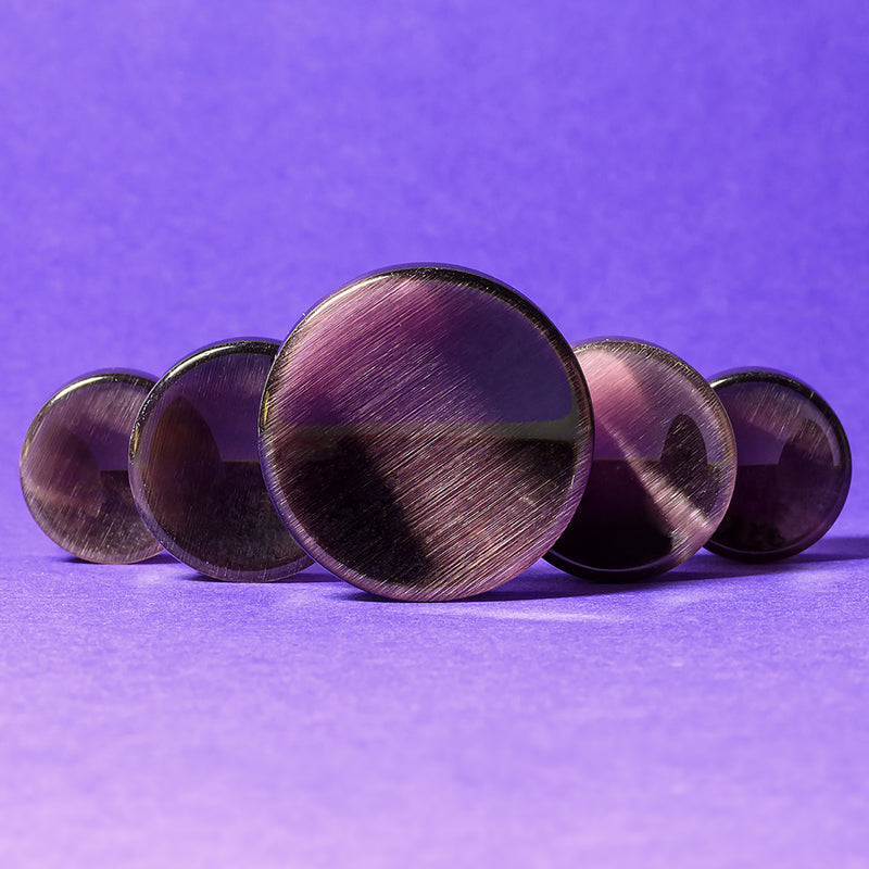 Plug en verre œil de chat violet / jauge