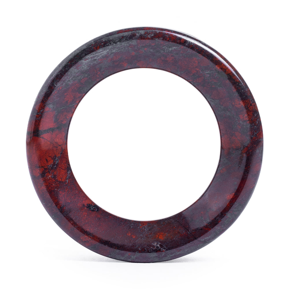 Roter Zinnober & Schwarzer Quarz Double Flare Tunnel / Plug / Gauge