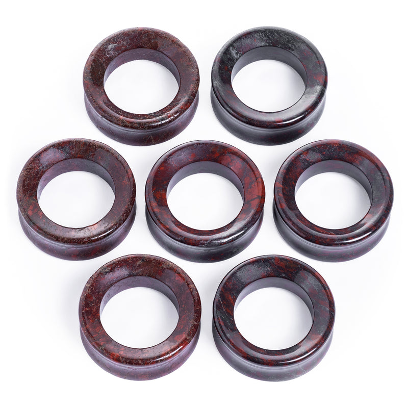 Bloodjaspis Doppelflare-Tunnel / Plug / Gauge