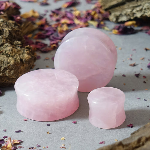 Rose Quartz Stone Plug / Gauge