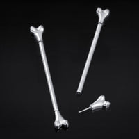 Barre industrielle os argentée sans filetage en titane 1.6mm