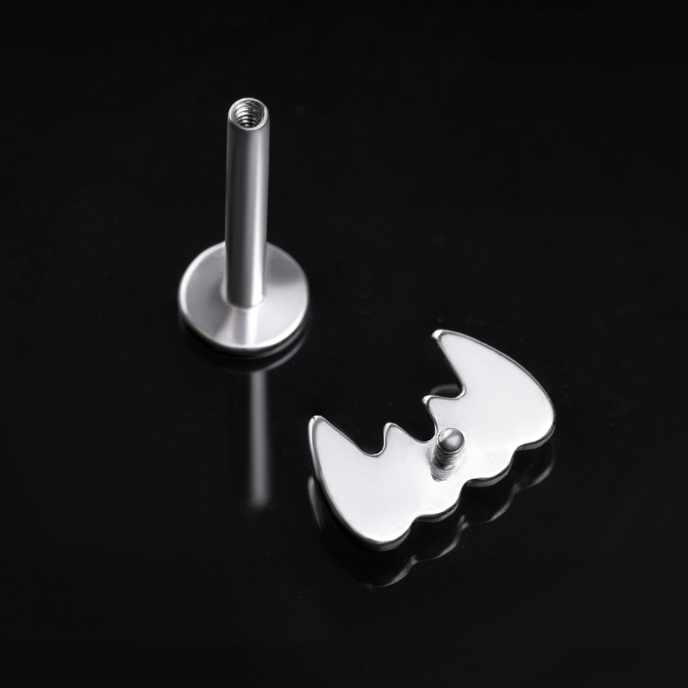 Titan-Labret-Ohrstecker mit Innengewinde, Stärke 1,2 mm, in Roségold mit Kegel