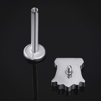 Titan-Labret-Ohrstecker mit Innengewinde, Stärke 1,2 mm, in Roségold mit Kegel