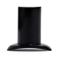 Schwarzer, handgeschnitzter Labret aus Büffelhorn mit T-Back, Stretching Lip Plug