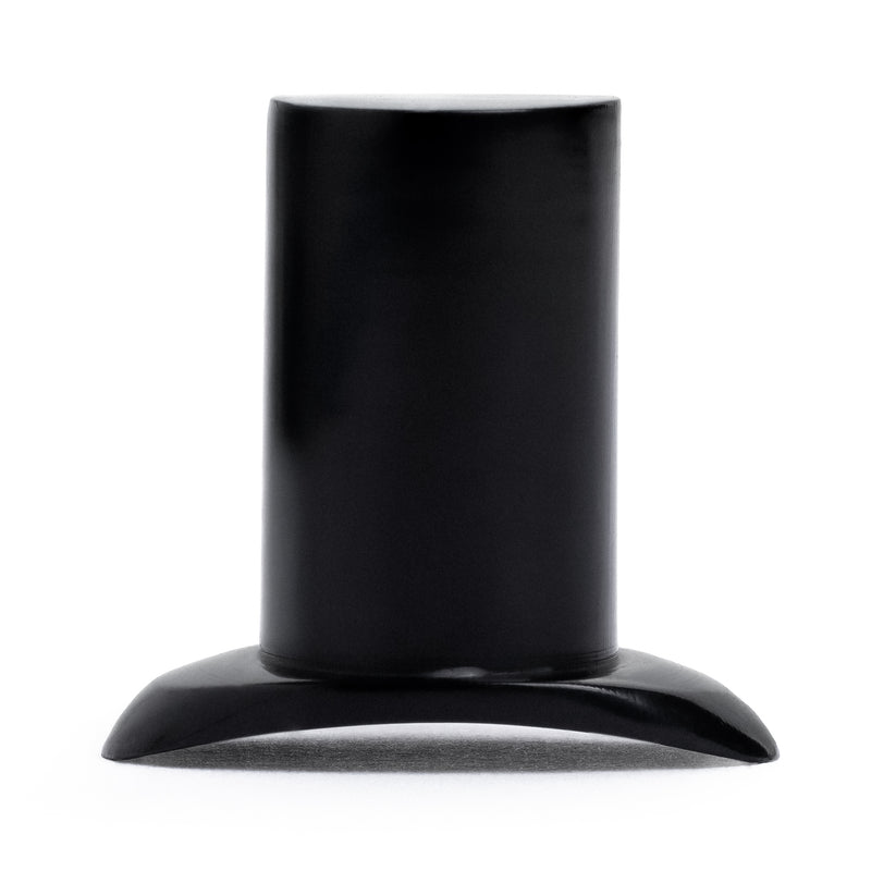 Schwarzer, handgeschnitzter Labret aus Büffelhorn mit T-Back, Stretching Lip Plug