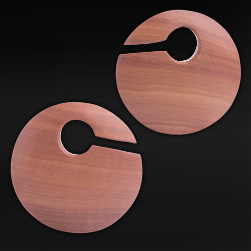 Saba - Offset Keyhole Wooden Ear Weights (Pair)