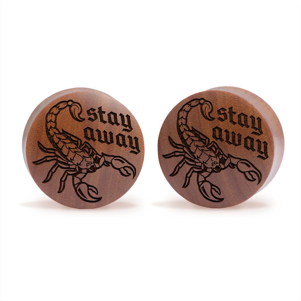 Stay Away Skorpion Plug / Gauge - Saba-Holz | Konvexe Double Flare
