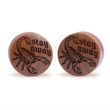 Stay Away Skorpion Plug / Gauge - Saba-Holz | Konvexe Double Flare