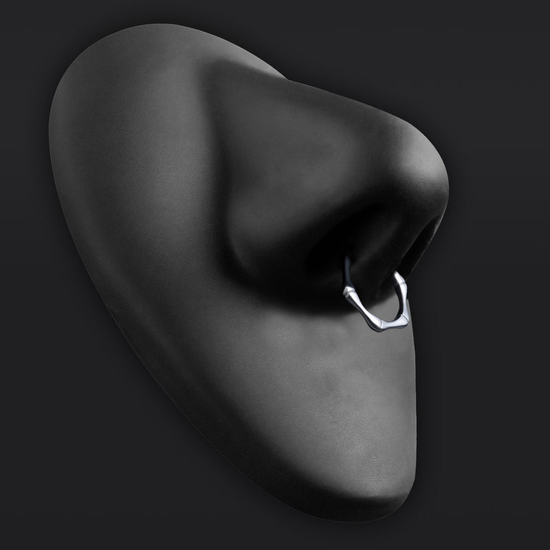 Argent, motif os, septum clicker, titane ASTM F136