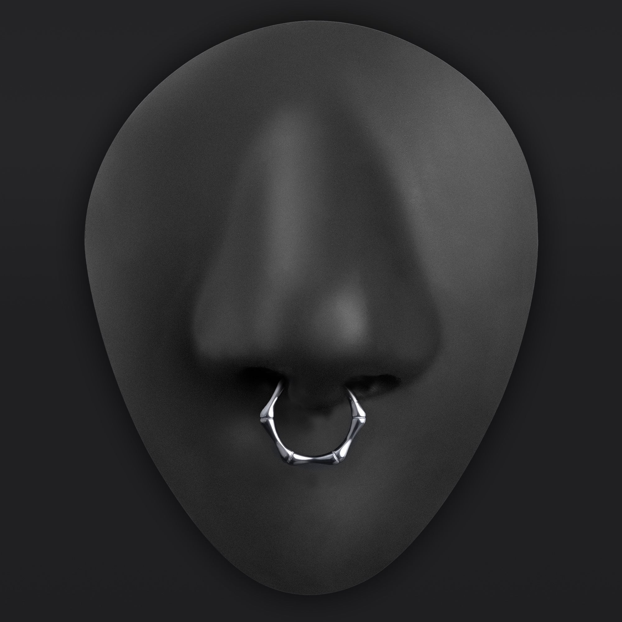 Silver, Bone Design, Septum Clicker, ASTM F136 Titanium