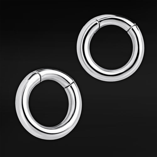 Silver Circular Ear Weights (Pair)