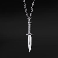 Collier poignard argenté