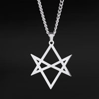 Collier pendentif hexagramme argenté