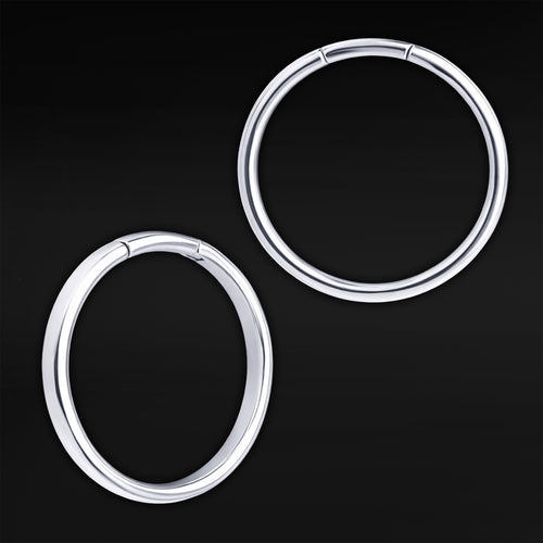 Silver Hoop Ear Weights (Pair)