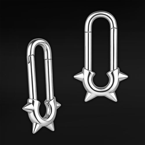 Silver Safety Pin Ear Weights (Pair)