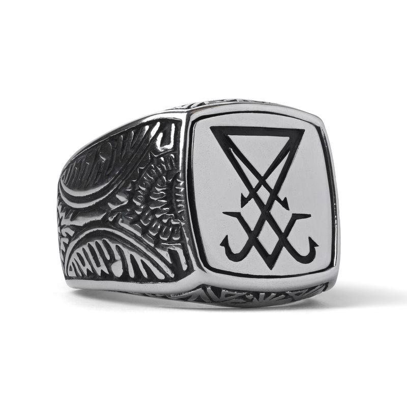 Silbernes Siegel Des Okkulten Luzifer-Rings