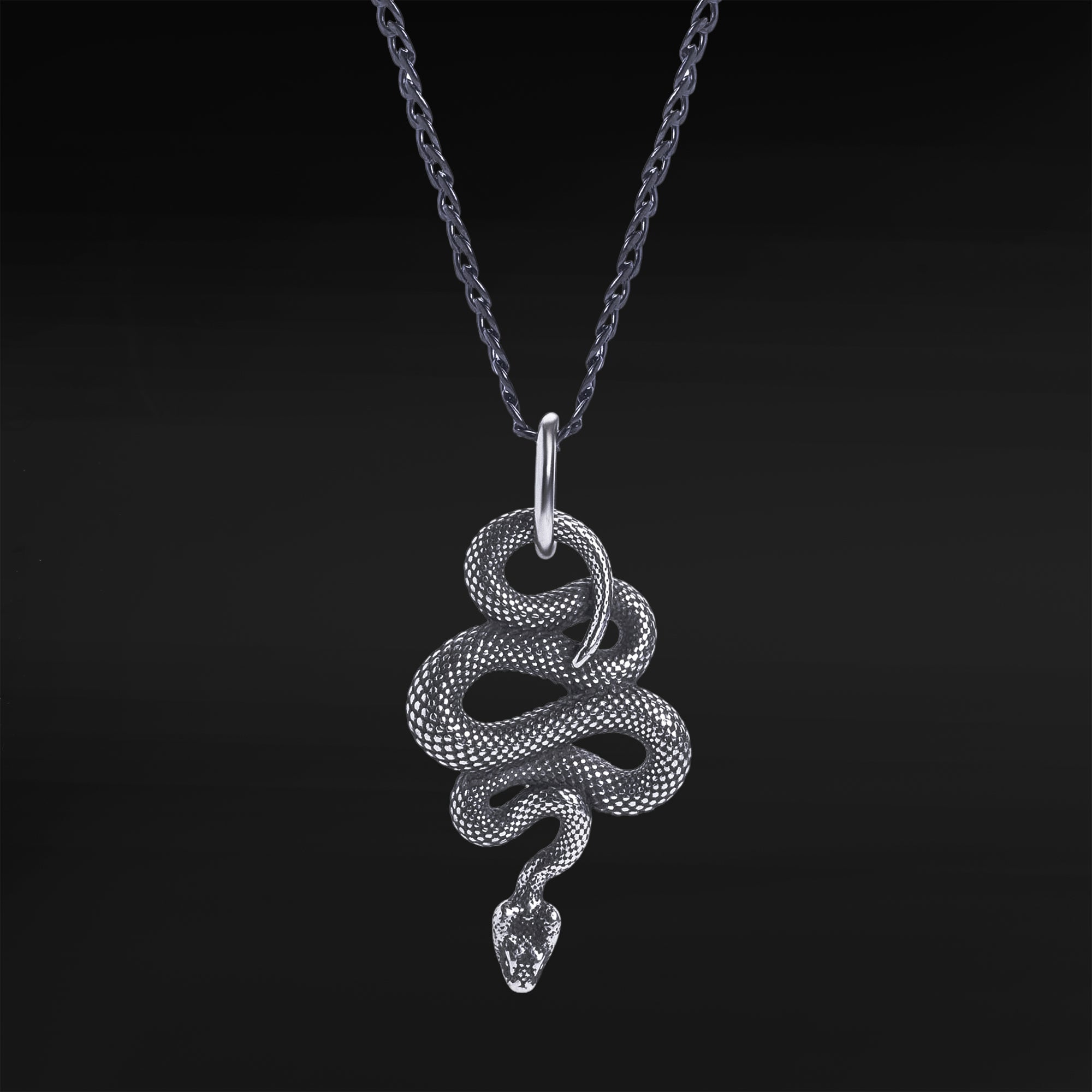 Silver Snake Necklace