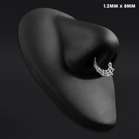Clicker pour septum, argenté, toile d'araignée, titane ASTM F136