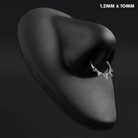 Clicker pour septum, argenté, à pointes, titane ASTM F136