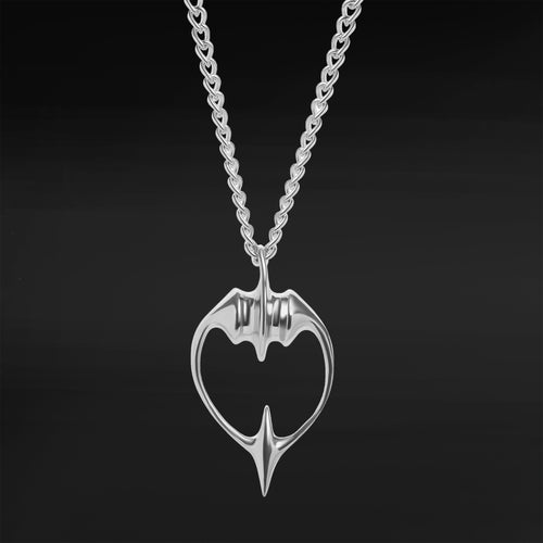Silver Steel Pendulum Pendant Necklace