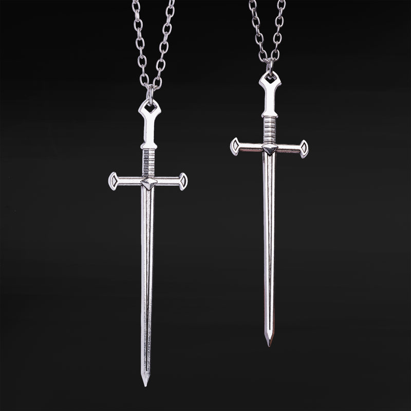 Collier épée argenté