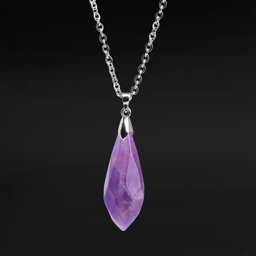 Halskette Mit Zauberstab Aus Silber Und Amethyst