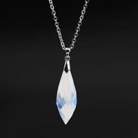 Collier baguette argent & opalite