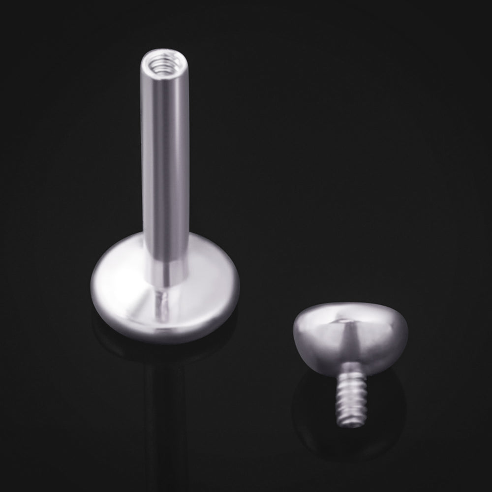 Labret-Stift, Silber, Innengewinde, ASTM F136 Titan, 1,2 mm