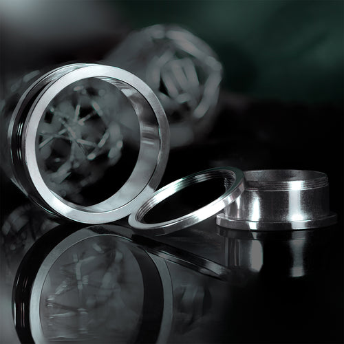 Silver Steel Screwback Stainless Steel Tunnel