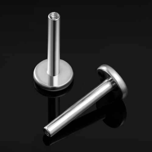 ASTM F136 Titanium Dual-Fit Labret Post Internally Threaded & Threadless