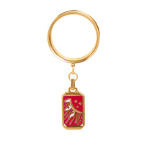 Charm étoile déchue en acier doré, double flamme, pendentif pour tunnel d’oreille / Plug / gauge
