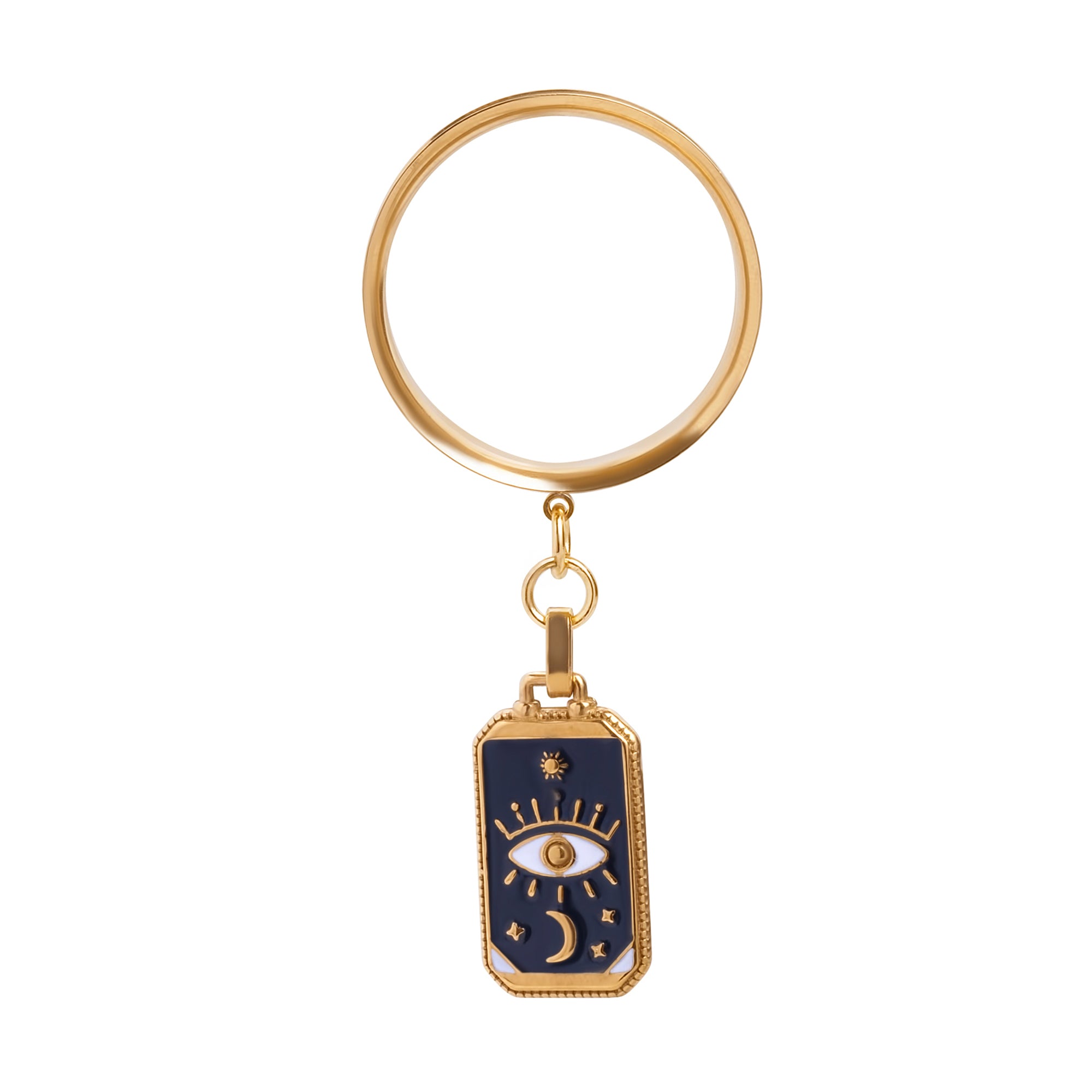 Goldstahl-Orakelauge Charm Doppel-Flare Hänge-Ohrtunnel / Plug / Gauge