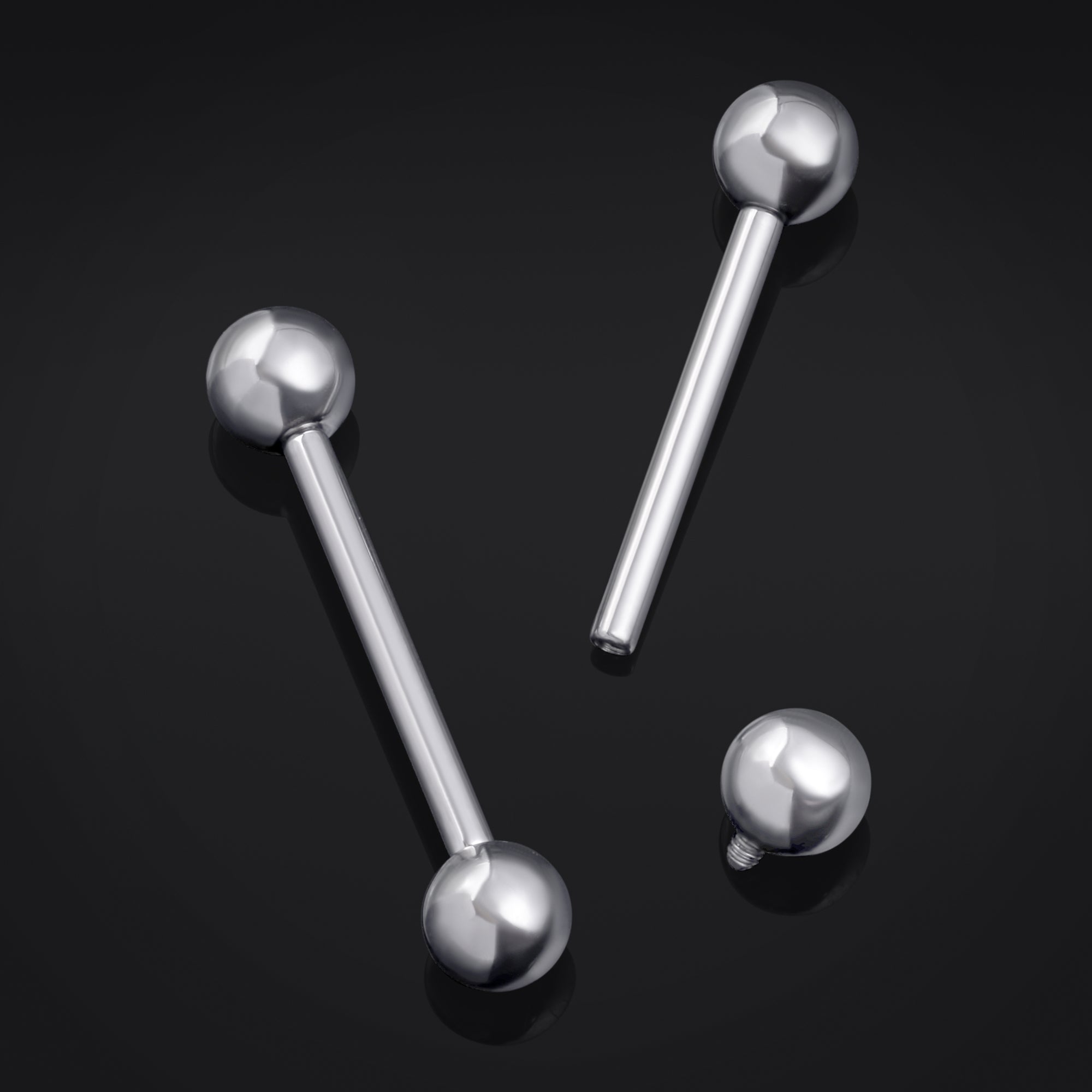 Septum Clicker, Black, Spiked Chain, Titanium