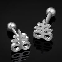 Tragus-Stecker, Silber, Leviathan-Kreuz, Titan, 1,2mm