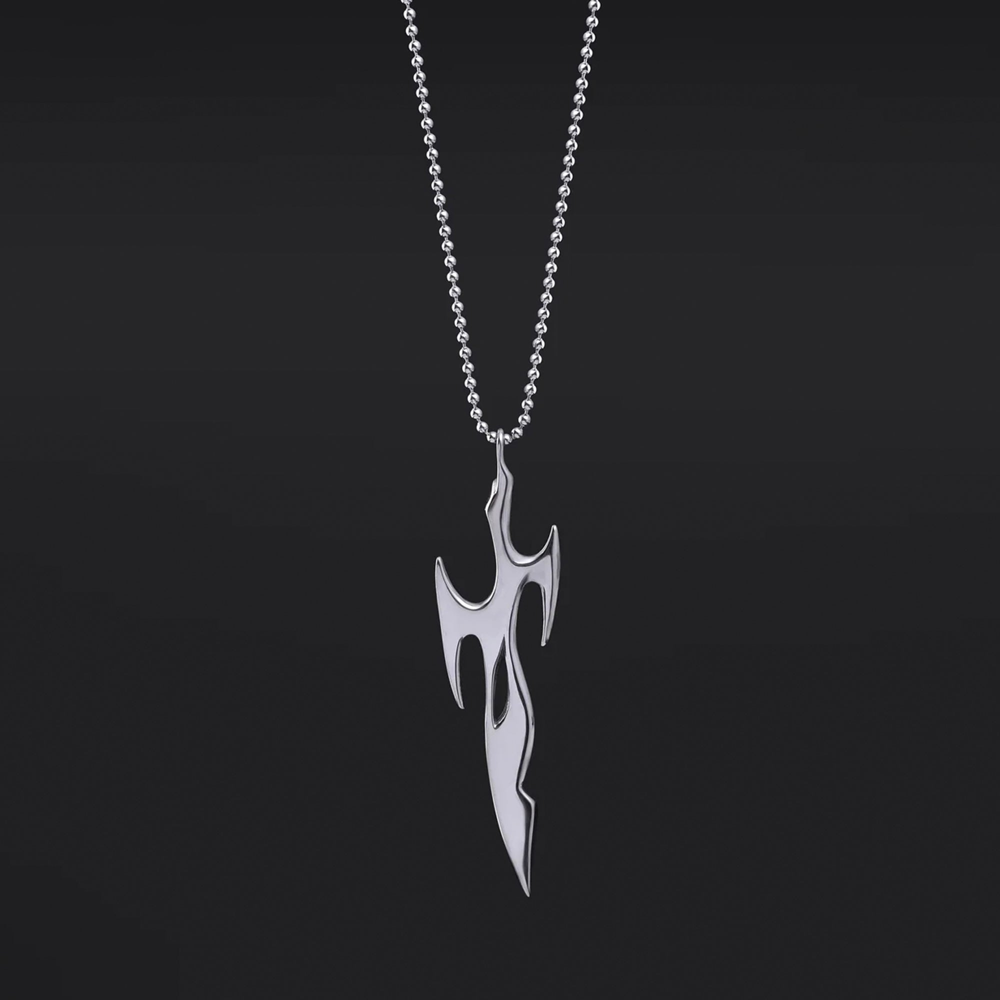 Tribal Pendant Necklace - Stainless Steel Gothic Jewellery