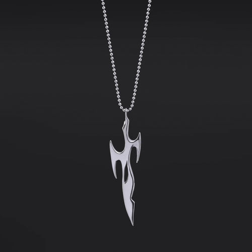 Tribal Pendant Necklace - Stainless Steel Gothic Jewellery