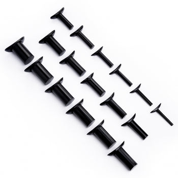 The Blooming Sun Charm Black Steel Double Flared Tunnel Dangle / Plug / Gauge